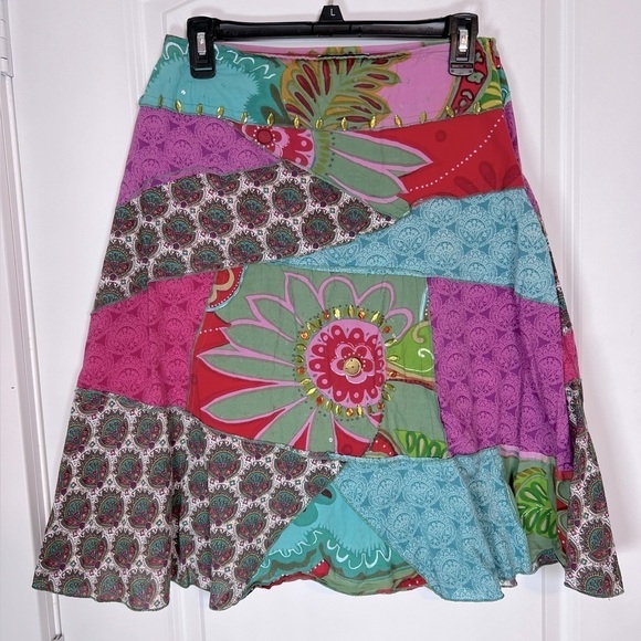 Patchwork VNTG Y2K Era Skirt - Picture 1 of 6